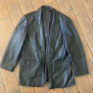 Roundtree & Yorke Lambskin Leather Bomber Jacket